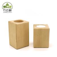Wooden candle holder in Exclusive Natural Beech Wood base 100% Eco Product  Accept Customized Logo