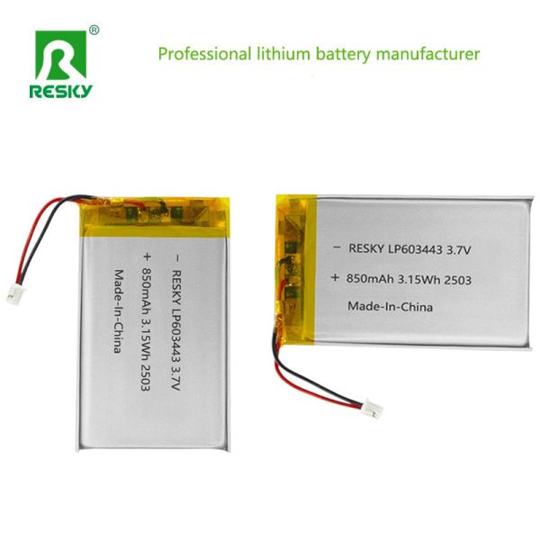 3.7V 850mAh Lithium Polymer Battery Rechargeable LiPo for Bluetooth Headsets