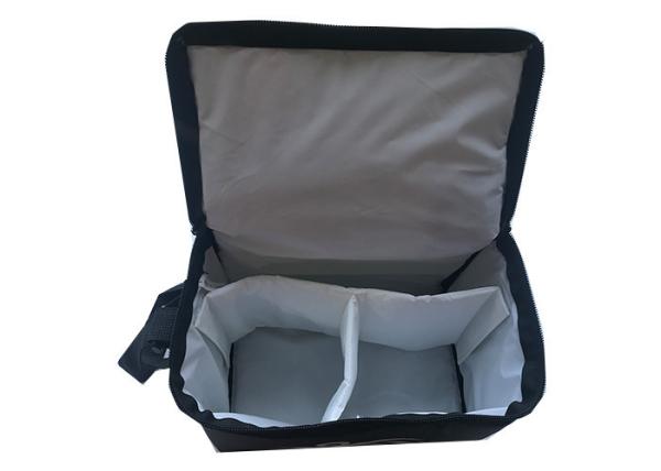 Zipper Closure 210D Cooler Tote Bag With Inside Removable Divider EPE Liner