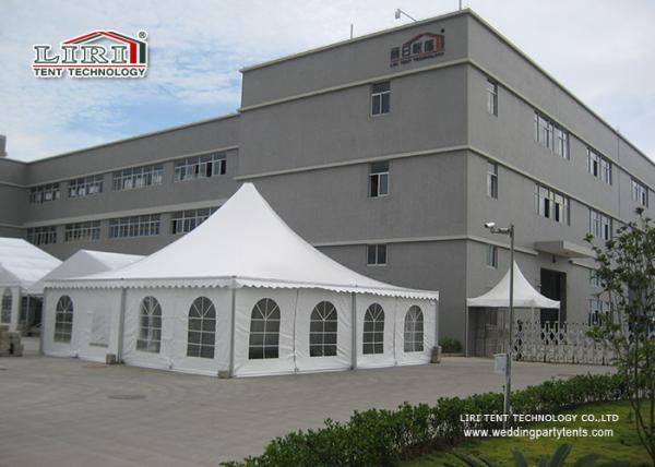 10x10m White Color Pagoda Garden Canopy Tent With Church Window , Garden Pagoda Tent