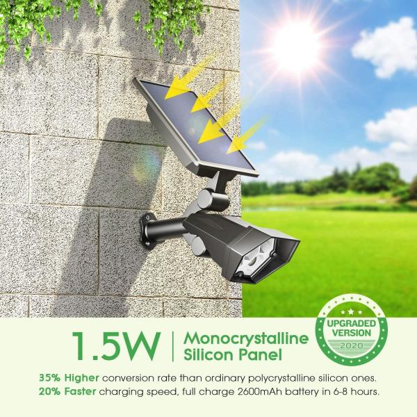 Projecteur réglable intégré solaire|Panneau photovoltaïque de silicium monocristallin imperméable de LED|Nouvelle terre de batterie au lithium