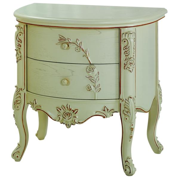 French style nightstands,handmade wood cabinet small drawer,antique bedroom furniture