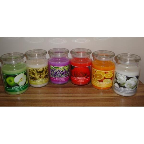 Decor candle 9x11cm popular large scented large glass jar candle with fragrance essential oil