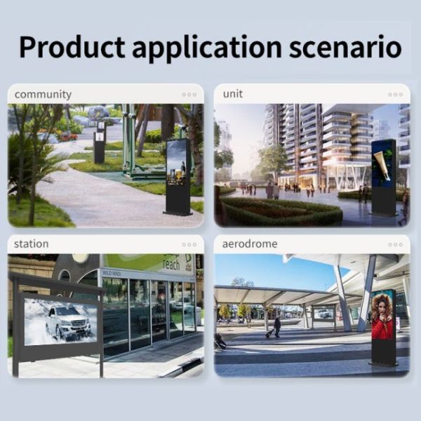 55 Inch Floor Standing Exterior Lcd Displays Touch Screen Digital Signage And Lcd Advertising Display