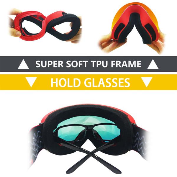 Gafas antis de la nieve de la niebla de la lente Frameless de la PC ligeras para los adultos