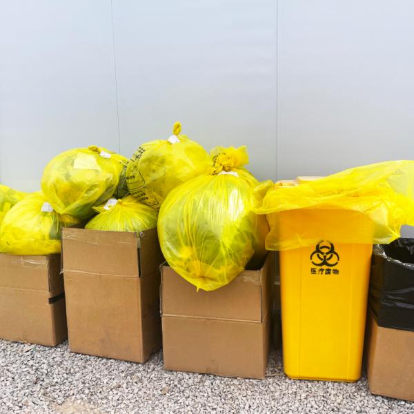 Переносные мешки с плоским ртом для больничных и клинических отходов толщина 5-100 микрон