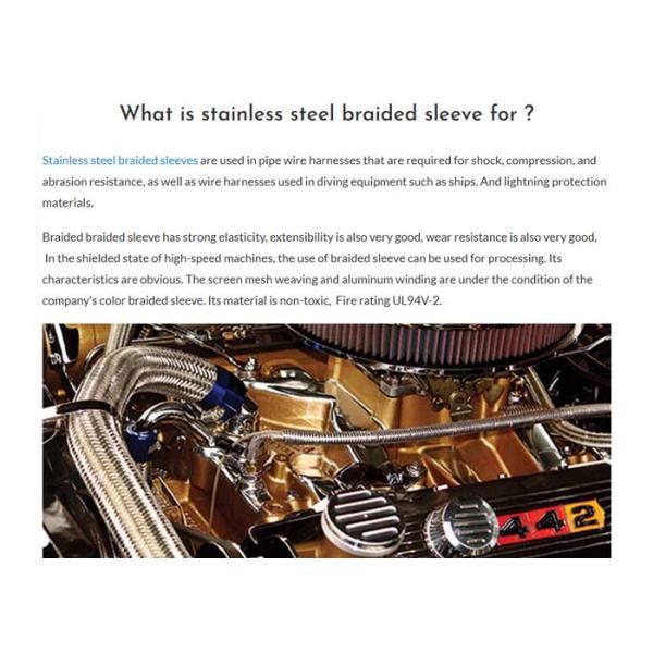 0.10-0.30mm Shielding 304 Stainless Steel Braided Sleeving