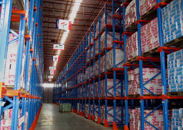 Customzied Cold Rolled Drive In Pallet Racking For Industrial Warehouse Storage