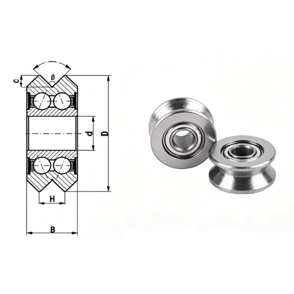 Bearing Supplier V groove bearing TV0310 3*10*3mm made in China