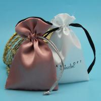 Sac de cordon en cristal d'emballage d'aura de satin en soie d'or de Rose