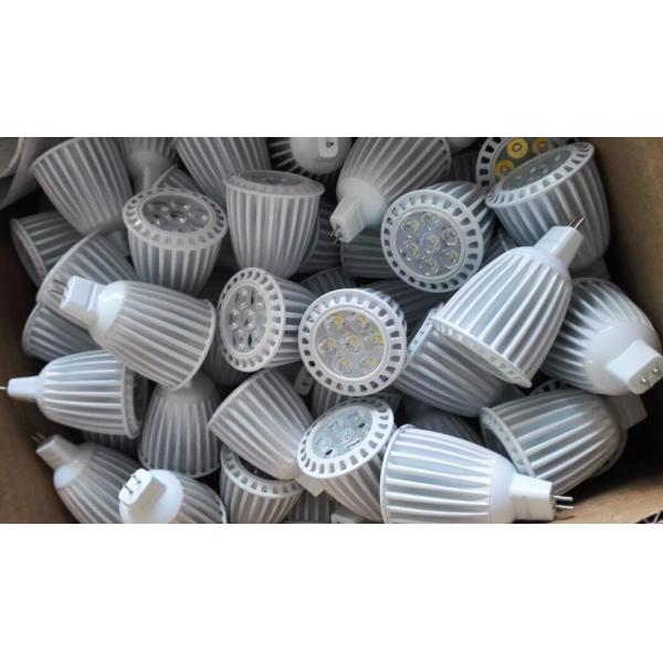 12v 7 Watts Led Spot Bulbs Smd3030 Mr16 Dimmable With White Aluminum Housing