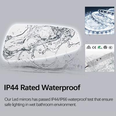 Asymmetrical Backlit LED Bathroom Mirror , Anti Fog Bathroom Mirror With Light