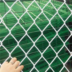 PVC revestido Chain Link Mesh vedação resistente à ferrugem revestimento de zinco para segurança jardim forma de buraco quadrado