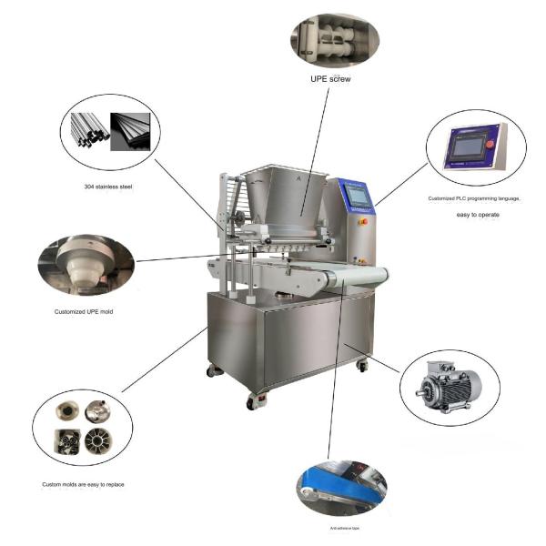 Power Source Electricity 250KG Electric Cookie Making Machine with Rotatable Flower Mouth