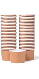 9-Oz Disposable Dessert Bowls For Hot Or Cold Food, 9-Ounce Party Supplies Treat Cups For Sundae, Frozen Yogurt