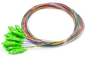 Fibra das fibras OS2 do SC APC 12 - a cor ótica do único modo da trança