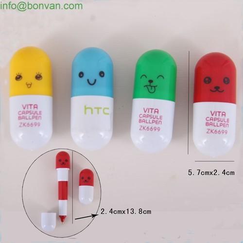 cute cheap pill advertising mini ballpen,pill ball pen,retractable funny pen