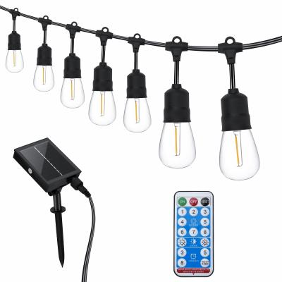 Ambience LED Outdoor Festoon Solar Lights Edison 1500LM Warm White