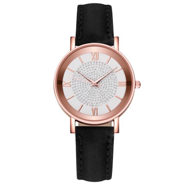 3BAR Waterproof Women Quartz Wrist Watch , 230mm Leather Band Quartz Watch
