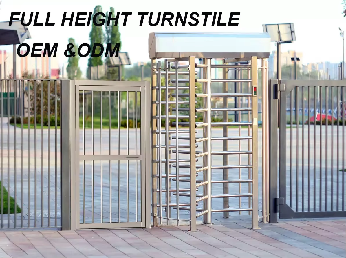 High Security 304 Stainless Steel IP54 Waterproof Anti-Tailgating Full Height Turnstile for Access Control