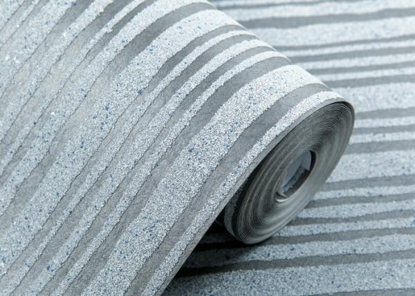 Black And Grey Striped Wallpaper / Contemporary Vertical Striped Wallpaper