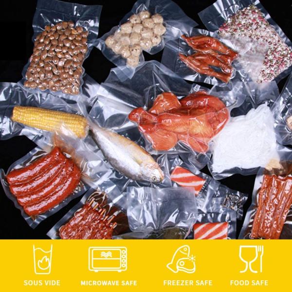 Eco Friendly Vacuum Plastic Bag For Food saving Reusable 160mic 180mic 200mic