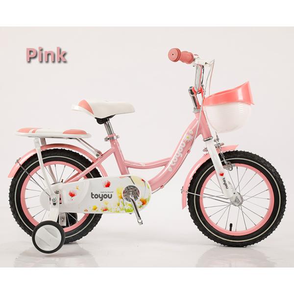 Personnalisation 12 14 16 18 pouces vélo pour enfants avec roues d'entraînement et panier en plastique de couleur correspondante