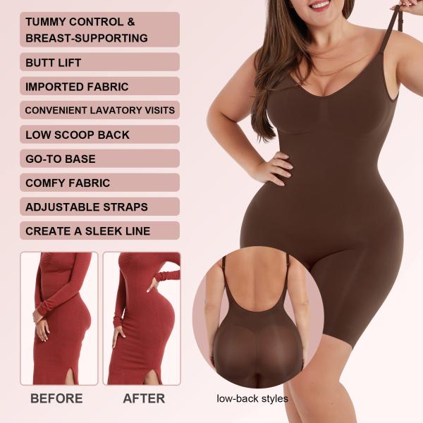 Aperfeiçoadores femininos para emagrecer Controle de barriga Corrimão de uma peça HEXIN 5XL 2024