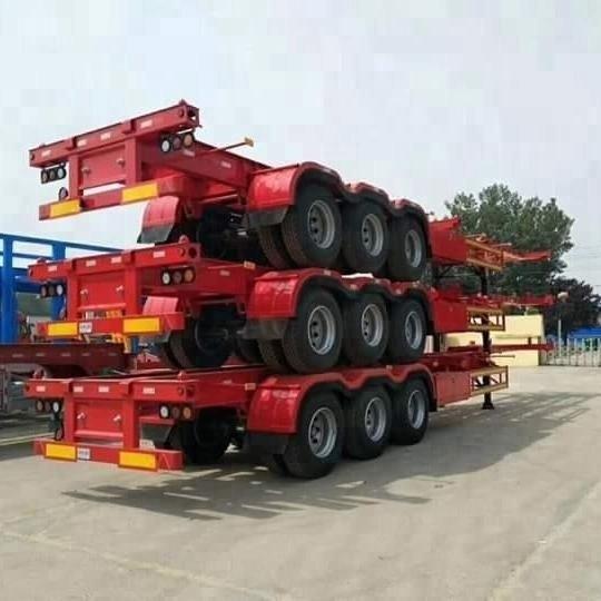 12R22.5 Tire Skeleton Chassis Semi Truck Trailer with 4/8/12 Twist Locks in Malaysia