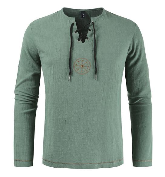 Рукав 100% рубашки белья Китая производителя одежды OEM случайный длинный с Drawstring