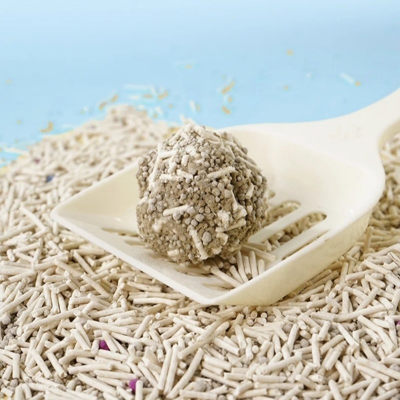 Premium Factory Customized Tofu Bentonite Mixed Cat Litter Natural Flushable Low Dust Strong Clumping Formula