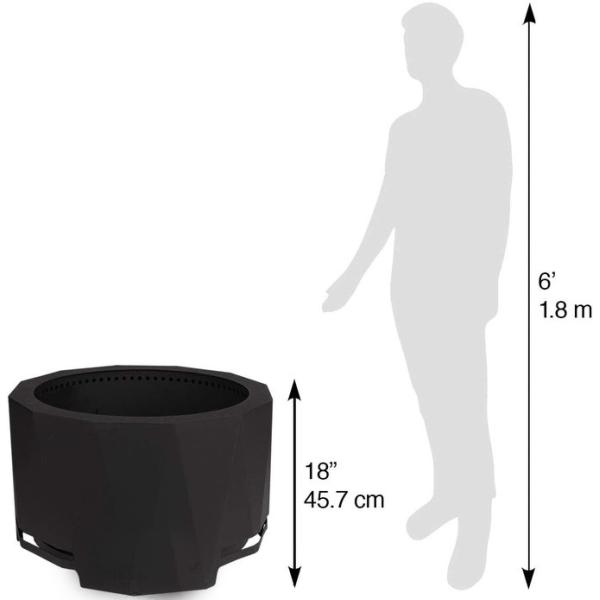 33'' Outdoor Living Fire Pits Steel Mammoth Patio Smoke Free