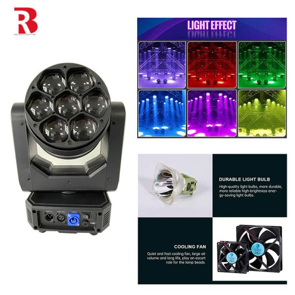 Professional Lighting Equipment 7*40W Zoom Moving Head Light 4in1