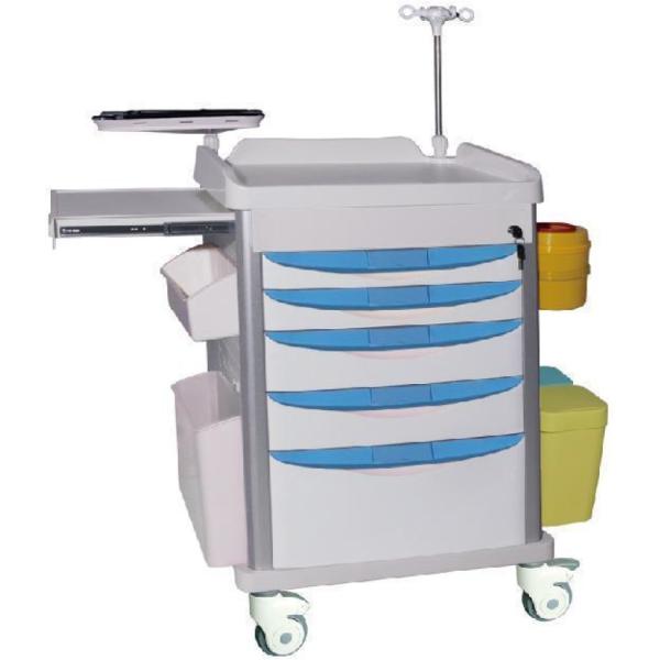 ODM Aluminum Nursing Trolley Crash Medical Emergency Cart