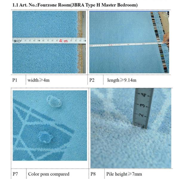 Customized Color Luxury Wool Wall To Wall Axminster Carpet for 5 Star Alfombras Hotel