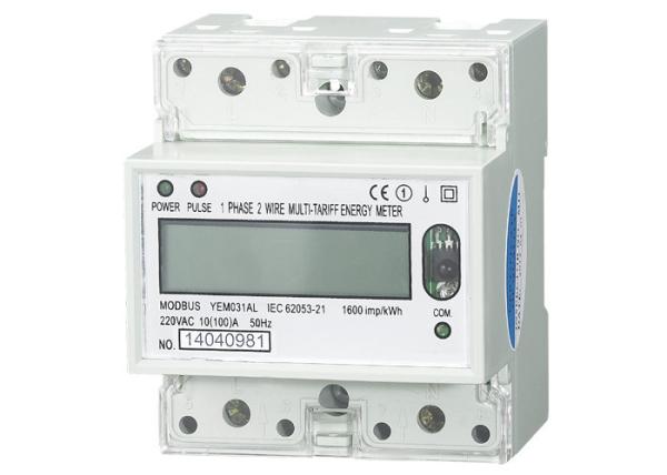 RS485 Din Rail Energy Meter Single Phase , Multi tariff Active kWh meter
