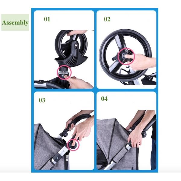 Fuentes lindas del animal doméstico de la carretilla del gris 600D Oxford de la tienda impermeable de aluminio del perro el 103x90x60cm