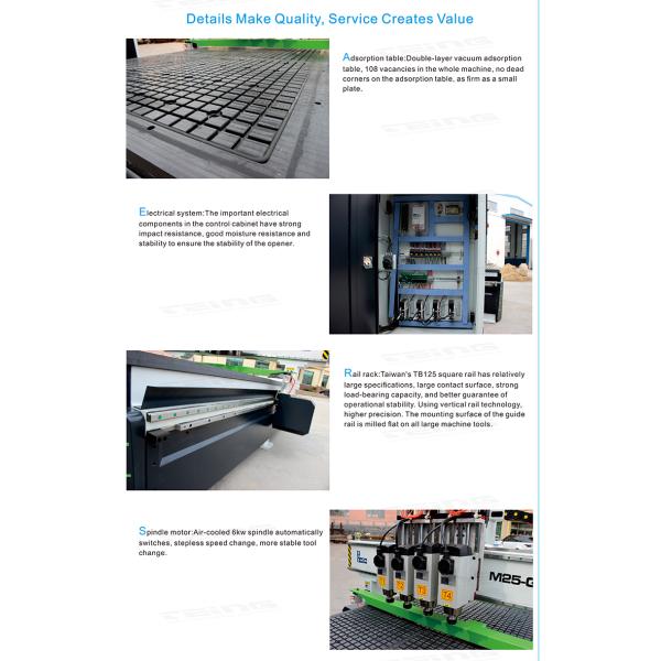 High Precision M25-Q4 CNC Wood Router 1325 for Woodworking Machinery Repair Shops