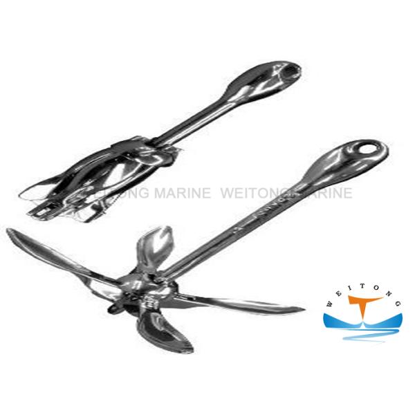 Mirror Polish Marine Mooring Equipment , Boat Yacht SS Danforth Anchor