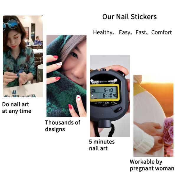 New Technology Pineapple Designer Nail Stickers Fast Delivery Semicured Gel Nail Sticker