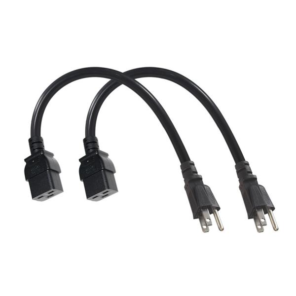 NEMA 5-15P to IEC C19 Power Cable 250V 10A Male to Female