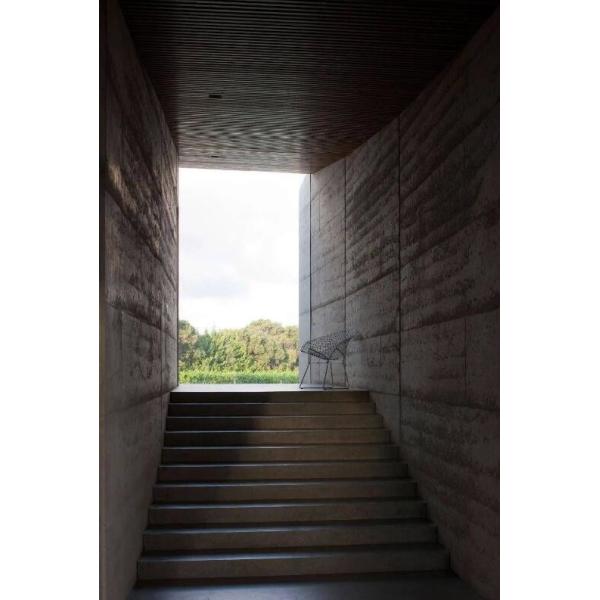 Faux Polyurethane Stone Wall Panels Interior 3D Sound Absorbing Rammed Earth Slab