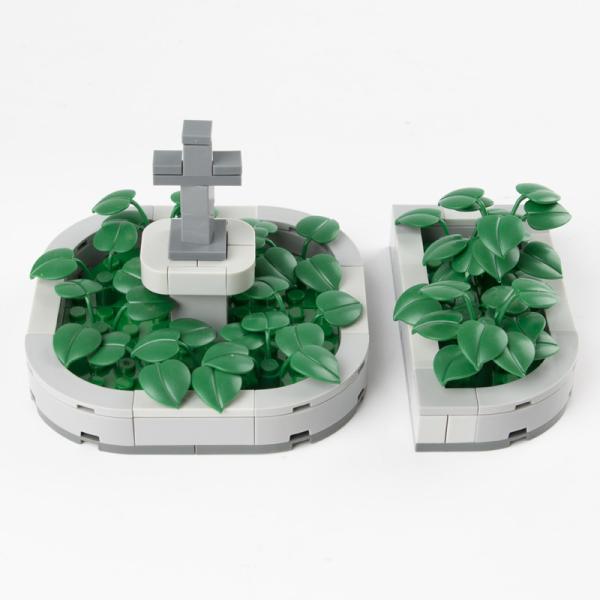 City accessory compatible with legoingly green bush grass tree plants bricks flower garden building block