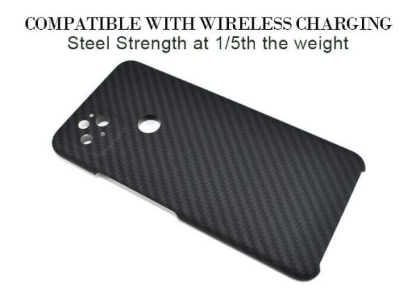 Caja anti del teléfono de la fibra de Aramid de la huella dactilar para la cubierta de la fibra de carbono del pixel 5 de Google