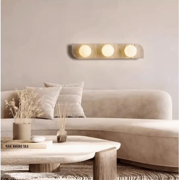 Yellow travertine good quality bedroom for home decorator interior stone wall lamp