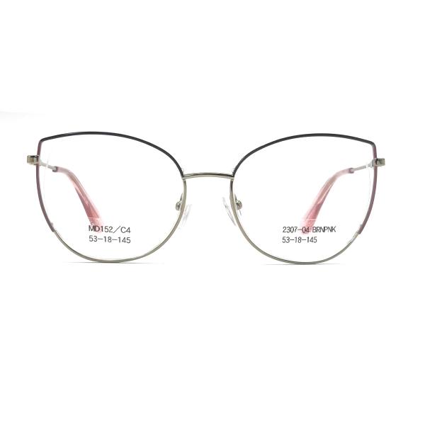 MD152 Stainless Steel Metallic Optical Frames for Women s Preference