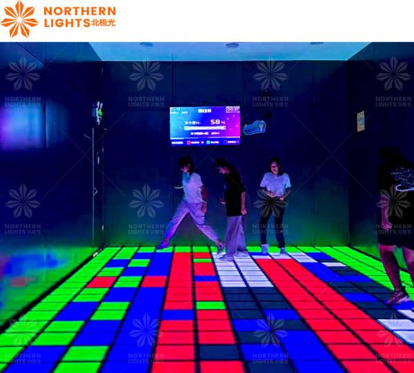 LED Interactivo Terraço azulejos Grade de Salto Para Parque de Diversões