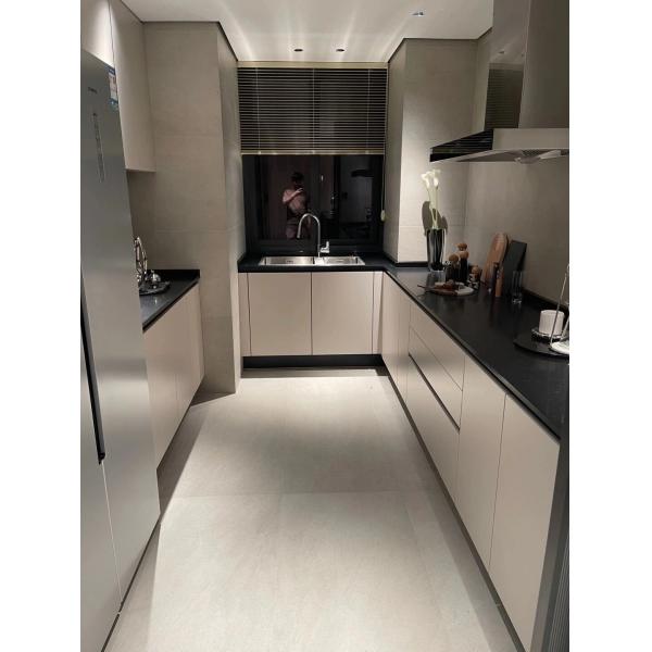 HPL Laminated Finished Wooden Kitchen Cabinetry For Dining Room Decoration