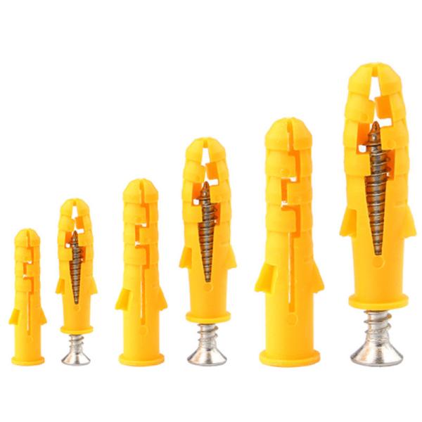 304 Stainless Steel Plastic Expansion Screw Tube with Small Yellow Croaker Nylon Bolt
