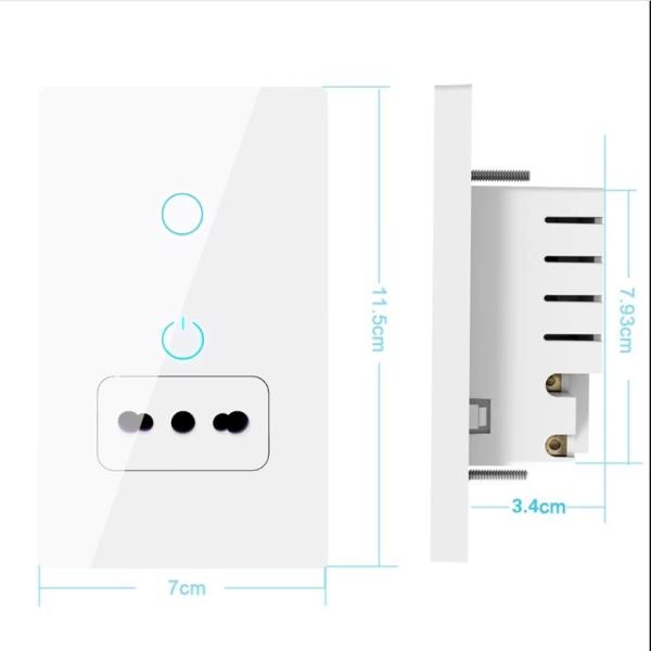 Residential Italian Wall Outlet 10A 1 Gang Switch Socket Customized